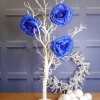 Christmas Clip on Glitter Rose Blue 16cm - X22047