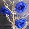 Christmas Clip on Glitter Rose Blue 16cm - X22047