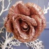 Christmas Clip on Glitter Rose Pink 16cm - X22050