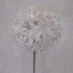 62cm White Glitter Allium  - X23004 BAY4B