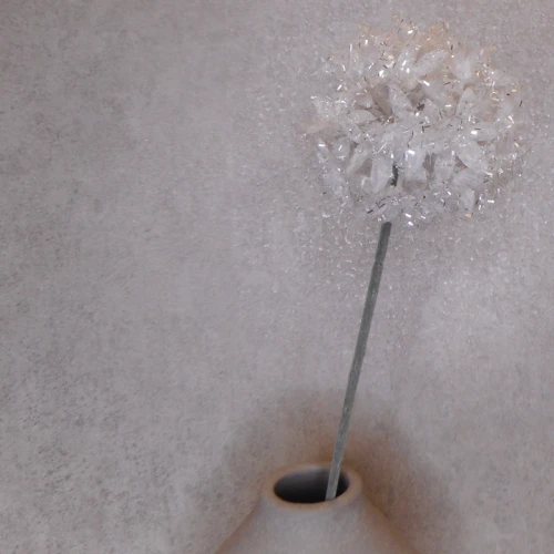 62cm White Glitter Allium  - X23004 BAY4B