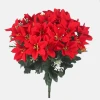 Poinsettia Bush Red Velvet 24 Flowers 38cm - X23054 BAY2D