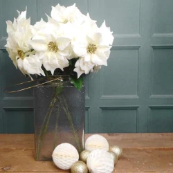 64cm Cream Velvet Poinsettia  - X22011 BAY4C