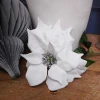 64cm White Velvet Poinsettia  - X22008