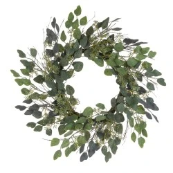 Artificial Eucalyptus Wreath 60cm - X23017 