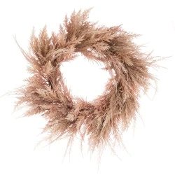 Artificial Pampas Wreath Blush 60cm - X23022 BAY4C