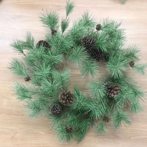 Christmas Wreath Glitter Spruce and Cones 65cm - X20041