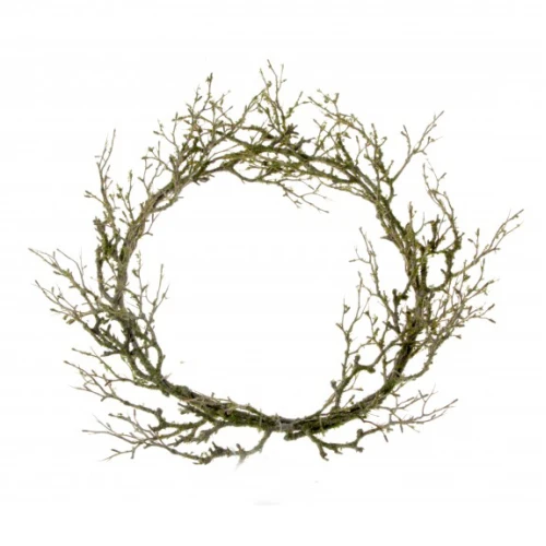 Mossed Twig Wreath Natural 60cm - X24021 