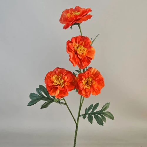 Eco Artificial Marigold Stem Orange 64cm - M092 O2
