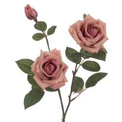 Eco Artificial Rose Spray Pink 70cm - R062 KK2