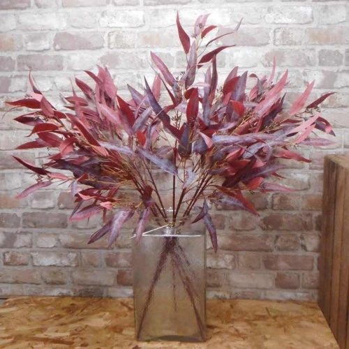 Artificial  Eucalyptus Nicoli Burgundy - EUC027 E4