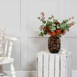 Silk Eucalyptus Stem Green Pink 80cm - EUC063 H3