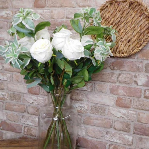 Luna Artificial Rose Buds Ivory 56cm - R922 S2