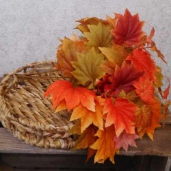 Artificial Maple Leaves Bush - MAP005 BB3