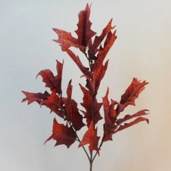 Faux Dried Artificial Oak Leaves Spray Red 91cm - OAK005 BB3