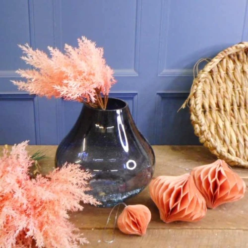 36cm Artificial Pampas Grass Picks Coral Pink 6 Pack - PAM029 M3