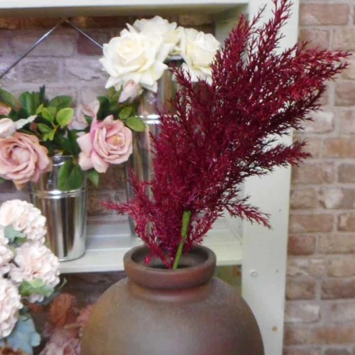 70cm Artificial Pampas Grass Burgundy Red - PAM011 II1