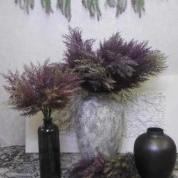 70cm Artificial Pampas Grass Aubergine Purple - PAM010 Q3