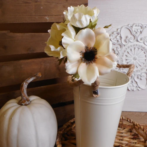 Artificial Anemones Blush Peach 45cm - A110 A2