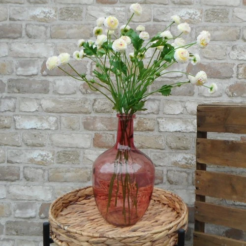 Artificial Button Asters Lemon 58cm - A114 A2