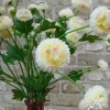 Artificial Button Asters Lemon 58cm - A114 A2