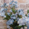 Artificial Astrantia Blue 50cm - A107 