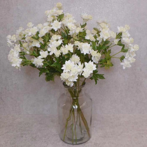 Artificial Astrantia White 65cm - A105 A2