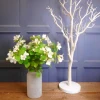 Artificial Bellflowers White 47cm - B033 B3
