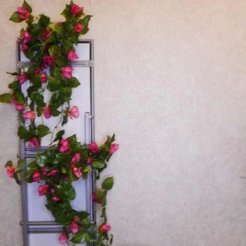 Artificial Silk Trailing Bougainvillea Plant Hot Pink 80cm - B024 EE2