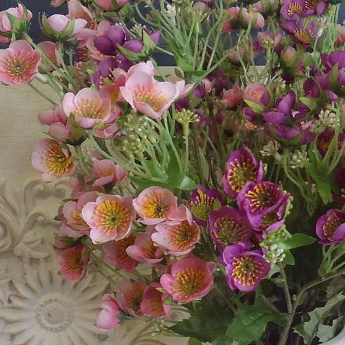 Artificial Buttercups Pale Pink 63cm - B083 BX15