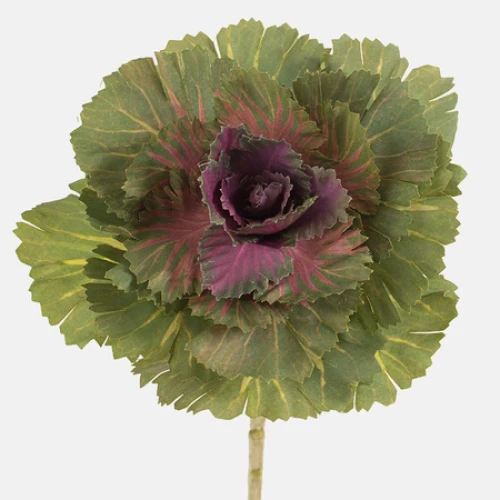 Faux Ornamental Cabbage Round Rose 40cm - C201 C4