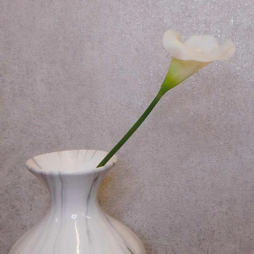 Artificial Calla Lilies Real Touch Medium Cream 66cm  - C157 D3