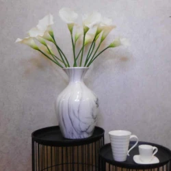 Artificial Calla Lilies Real Touch Medium Cream 66cm  - C157 