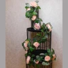 Artificial Camellias Garland Coral Pink Peach 180cm - C026 A4