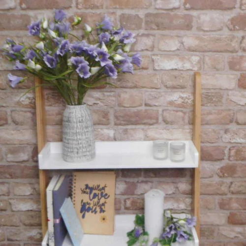 Artificial Campanula Bell Flowers Purple 49cm - B070 A4