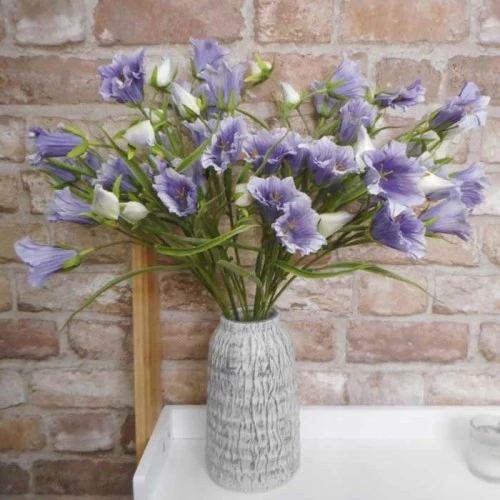 Artificial Campanula Bell Flowers Purple 49cm - B070 A4