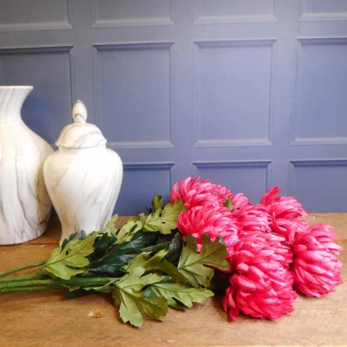 Artificial Bloom Chrysanthemum Cerise Pink 90cm - C179 