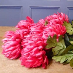 Artificial Bloom Chrysanthemum Cerise Pink 90cm - C179 
