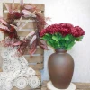 Artificial Chrysanthemums Dark Red 57cm - C175 D2