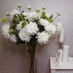 Artificial Dahlias Spray Creamy White 102cm - D200 CC3