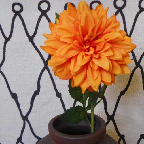 Silk Dahlia Orange 55cm - D190 C1