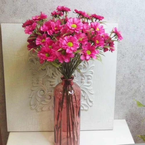 Artificial Daisy Stem Magenta Pink 59cm - D015 E2