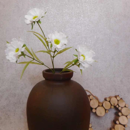 Artificial Daisy Stem White 59cm - D001 D3