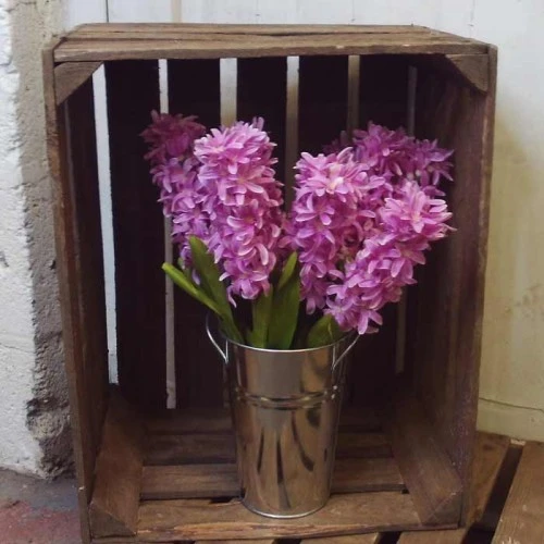 Artificial Hyacinth Plants Pink 43cm - H045 JJ3