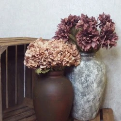 Antique Hydrangea Cappuccino 52cm | Faux Dried Flowers - H190 E3