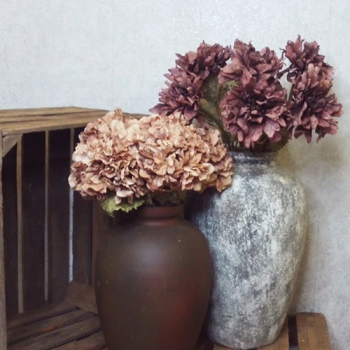 Antique Hydrangea Cappuccino 52cm | Faux Dried Flowers - H190 E3