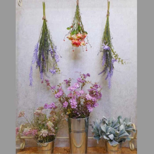 Artificial Meadow Flower Bouquet Lilac Wild Flowers 65cm - M003 BX10