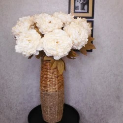 Antique Peony Cream 76cm | Faux Dried Flowers - P082 L4