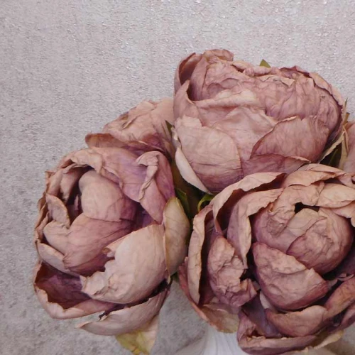 Antique Peony Vintage Mauve 48cm | Faux Dried Flowers - P046 J3