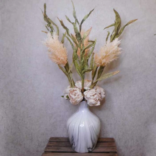 Antique Peony Vintage Oyster 48cm | Faux Dried Flowers - P041 K2